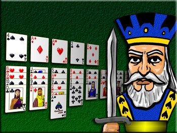 Rey y un juego de Solitario Carta Blanca